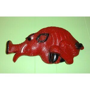 Vintage Arkansas Razorbacks Chalkware Wall Hanging Plaque football memoribilia